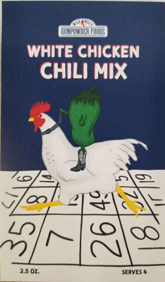 White Chicken Chili Mix Mild Bill's Gunpowder Foods