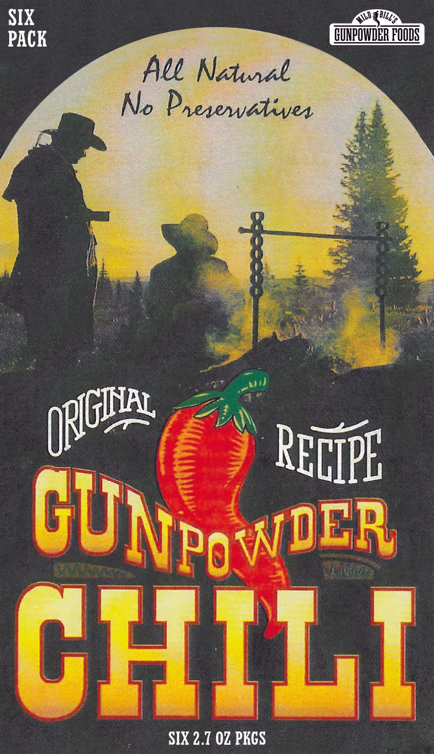 Gunpowder Chili Six Pack with Attitude Adjusting Hot Stuff